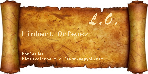Linhart Orfeusz névjegykártya